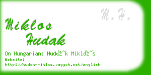 miklos hudak business card